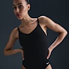 Nike Swim Water Texture Women's V-Neck One-Piece