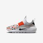 Nike Flex Runner 4 Big Kids' Shoes - White/Safety Orange/Vast Grey/Black