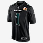 Jalen Hurts Philadelphia Eagles Super Bowl LIX Men's Nike NFL Game Fashion Jersey - Black