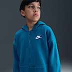 Nike Sportswear Club Fleece Big Kids' Oversized Full-Zip Hoodie