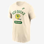 Oregon Legacy Arch Helmet Men's Nike College T-Shirt - Natural