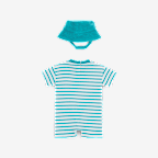 Nike Baby Short Sleeve Romper with Bucket Hat