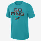 Miami Dolphins Rivalries Collection Slub Men's Nike Dri-FIT NFL T-Shirt - Aqua