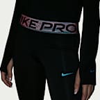 Nike Pro Older Kids' (Girls') Dri-FIT Leggings with Shine Accents