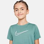 Nike One Older Kids' (Girls') Dri-FIT Short-Sleeve Training Top