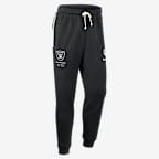 Pants Nike Dri-FIT de la NFL de pierna entallada para hombre Las Vegas Raiders Sideline Standard Issue - Negro
