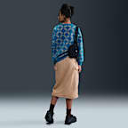 Nike Sportswear Club Fleece Big Kids' (Girls') Oversized Printed Crewneck Sweatshirt