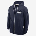 Seattle Seahawks Utility Player Sideline Men's Nike Dri-FIT NFL Full-Zip Hoodie - Navy