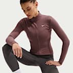 Γυναικείο τζάκετ Dri-FIT με φερμουάρ σε όλο το μήκος Nike One Fitted