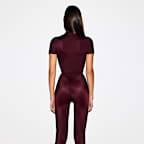 NikeSKIMS Shine Women's Mock-Neck Short-Sleeve Top