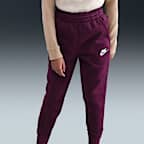Nike Sportswear Club Fleece Big Kids' (Girls') High-Waisted Fitted Pants