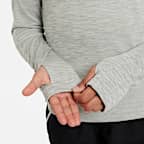 Nike Girls' Dri-FIT Long-Sleeve 1/4-Zip Top