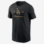 Los Angeles Dodgers 2025 World Series Participant Worldwide Men's Nike MLB T-Shirt - Black