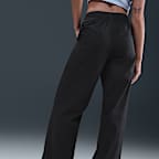 Pants de tiro alto con dobladillo abierto holgados para mujer Nike Sportswear Chill Poplin