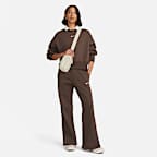 Pants de entrenamiento de tiro alto y piernas anchas para mujer Nike Sportswear Phoenix Fleece