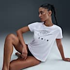 Playera de manga corta para mujer Nike Swim Swoosh Hydroguard