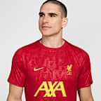 Liverpool FC Academy Pro Nike Dri-FIT warming-uptop met korte mouwen voor heren