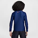 Playera de manga larga con cierre Hydroguard para niño talla grande Nike Swim 3-D Swoosh