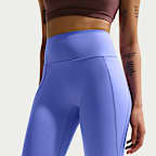 Damskie legginsy o pełnej długości z wysokim stanem bez przedniego szwu Nike Universa