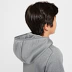 Sudadera de entrenamiento con gorro Therma-FIT acondicionada para el invierno para niños talla grande Nike