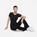 Nike Sportswear Chill Knit Women's Tight Scoop-Back Short-Sleeve Mini-Rib Top