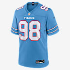 Jeffery Simmons Tennessee Titans Men's Nike NFL Game Jersey - Light Blue