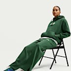 Nike Sportswear Phoenix Fleece Women's High-Waisted Wide-Leg Logo Trousers