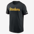 Pittsburgh Steelers Primetime Wordmark Essential Men's Nike NFL T-Shirt - Black