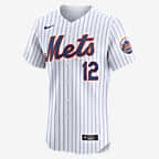 Francisco Lindor New York Mets Men's Nike Dri-FIT ADV MLB Elite Jersey - White