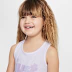 Conjunto de camiseta de tirantes y shorts para niños talla pequeña Nike Dri-FIT Sunny Swoosh