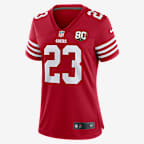 Christian McCaffrey San Francisco 49ers 80th Anniversary Women's Nike NFL Game Jersey - Scarlet