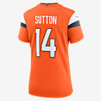 Jersey de fútbol americano Nike de la NFL Game para mujer Courtland Sutton Denver Broncos