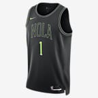 Jersey Nike Dri-FIT Swingman de la NBA para hombre Zion Williamson New Orleans Pelican City Edition 2023/24 - Negro