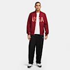 Chamarra bomber de fútbol Nike de tejido Woven para hombre USA Sport Essentials