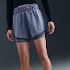 Nike One Women's Dri-FIT High-Waisted 3" 2-in-1 Shorts