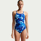 Traje de baño de una pieza con espalda deportiva para mujer Nike Swim