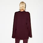 Playera oversized de manga larga con cuello en V para mujer NikeSKIMS Airy