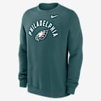Philadelphia Eagles Club Men's Nike NFL Pullover Crew - Teal