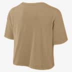 Playera universitaria Nike Dri-FIT cropped para mujer Texas Athletic Prep Arch