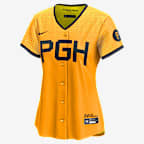 Jersey Nike Dri-FIT ADV de la MLB Limited para mujer Roberto Clemente Pittsburgh Pirates City Connect