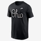 Ohio State Vintage Script Men's Nike College T-Shirt - Black