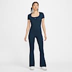 ナイキ スポーツウェア チル ニット ウィメンズ ショートスリーブ スクエアネック トップ