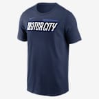 Playera Nike de la MLB para hombre Tarik Skubal Detroit Tigers City Connect - Azul marino