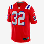 Jersey Nike de la NFL Game para hombre TreVeyon Henderson New England Patriots - Rojo