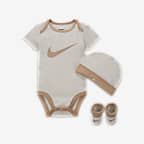 Nike Baby (6-12M) Bodysuit, Hat and Booties Box Set