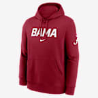 Alabama Club 2-Hit Nickname Men's Nike College Pullover Hoodie - Crimson