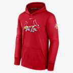 St. Louis Cardinals City Connect Practice Men's Nike Therma MLB Pullover Hoodie - Red