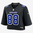 CeeDee Lamb Dallas Cowboys Women's Nike NFL Cropped Tundra Game Jersey - Black