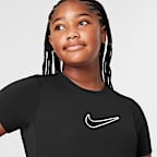 Nike One Big Kids' (Girls') Dri-FIT Short-Sleeve Training Top (Extended Size)