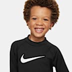 Playera de manga larga para niño talla pequeña Nike Swim Hydroguard Essential